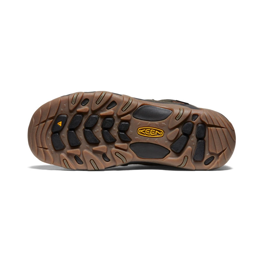 Keen Men's Headout Waterproof Hiking Boot | Black Olive/Fossil Orange - Image 6