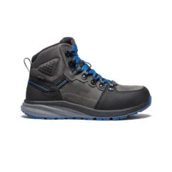 Keen Men's Red Hook Waterproof Boot (Carbon-Fiber Toe) | Steel Grey/Bright Cobalt
