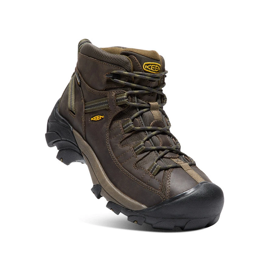 Keen Men's Targhee II Mid Waterproof Hiking Boots | Canteen/Dark Olive - Image 3