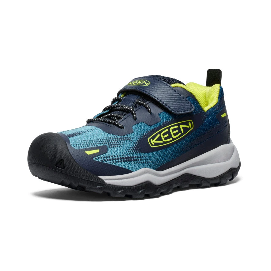 Keen Little Kids' Wanduro Speed Hiking Shoe | Legion Blue/Evening Primrose - Image 3