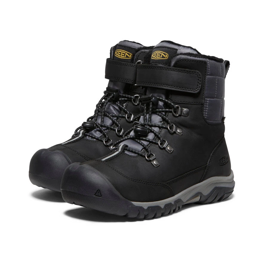 Keen Big Kids' Kanibou Waterproof Winter Boot | Black/Magnet - Image 2