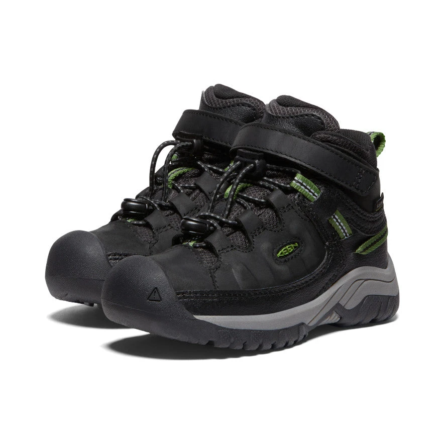 Keen Little Kids' Targhee Waterproof Boot | Black/Campsite - Image 2
