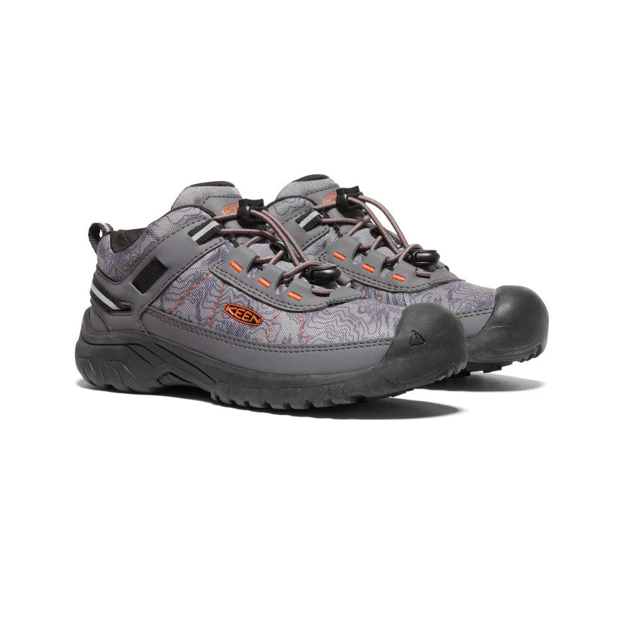 Keen Big Kids' Targhee Sport Vent Shoe | Magnet/Scarlet Ibis - Image 2