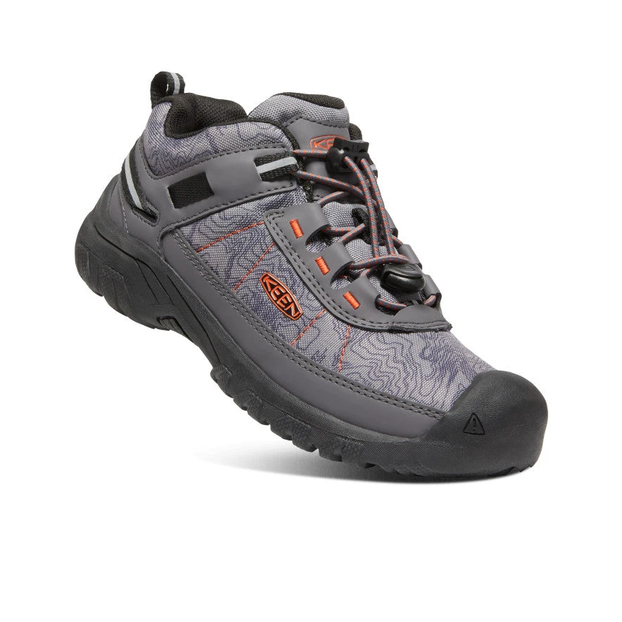Keen Big Kids' Targhee Sport Vent Shoe | Magnet/Scarlet Ibis - Image 3