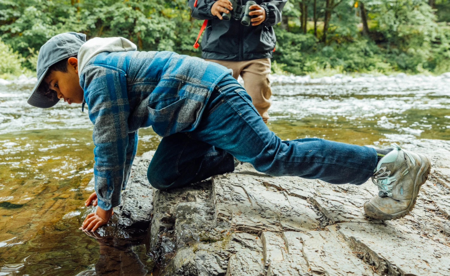 Keen Big Kids' Ridge Flex Waterproof Boot | Grey/Blue Tint - Image 5