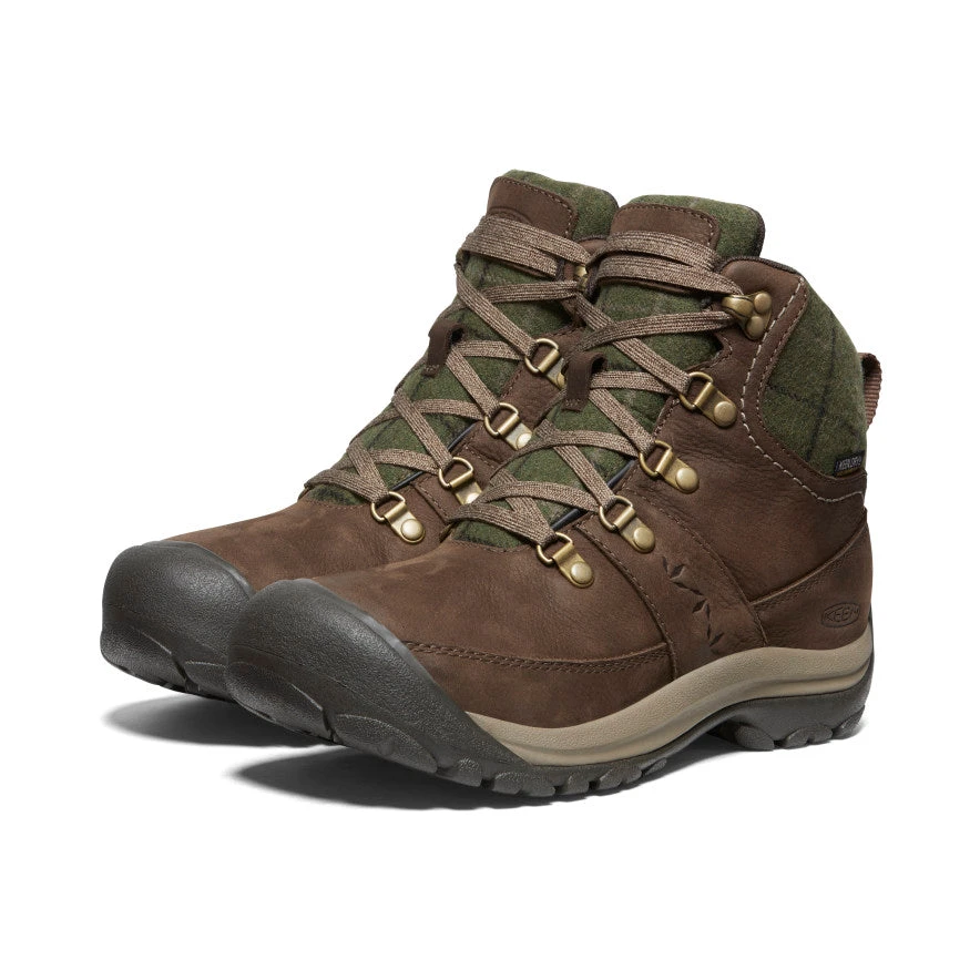 Keen Women's Kaci III Winter Waterproof Boot | Dark Earth/Green Plaid - Image 2